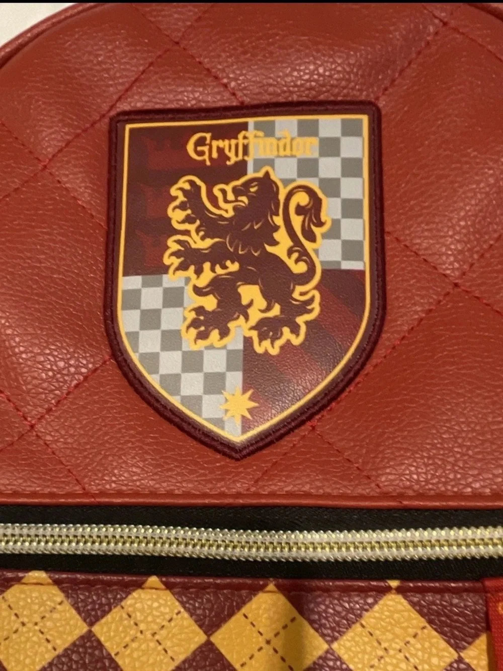 Gryffindor Red & Gold Quilted Mini Backpack